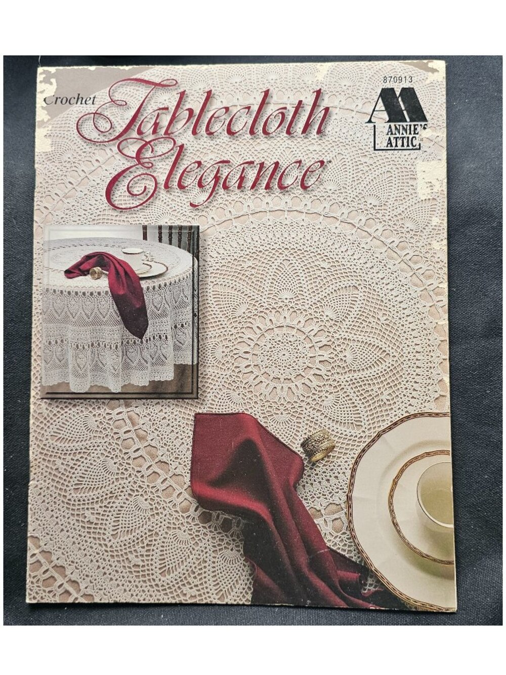 Vintage Annie's Attic Crochet Tablecloth Elegance 870913